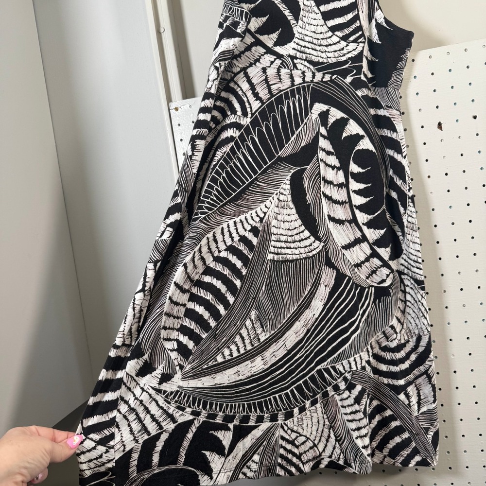 Athleta Santorini Dress Women's Black White Printed Stretch Sleeveless - XS - Picture 8 of 14